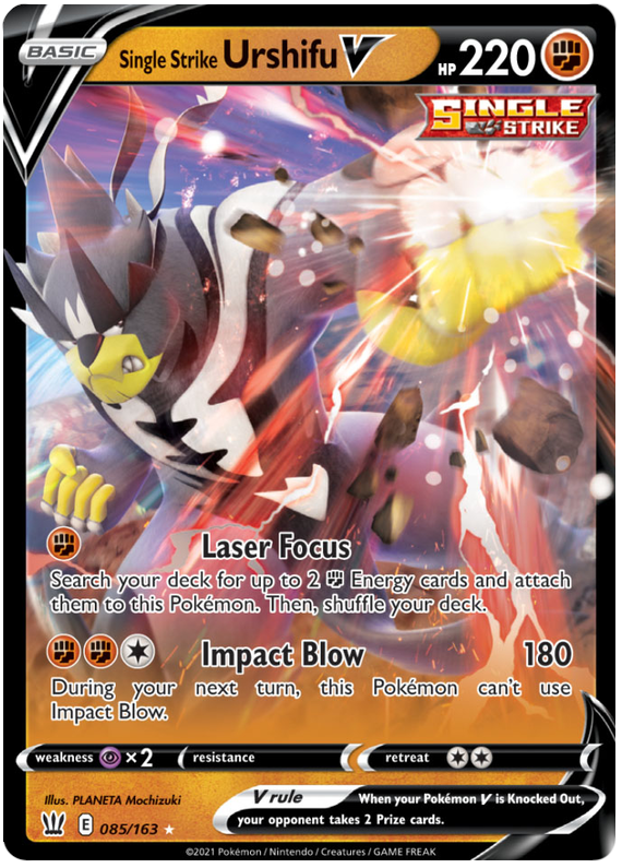 Pokemon | Single Strike Urshifu V (085/163) [Sword & Shield: Battle Styles] | The Nerd Merchant