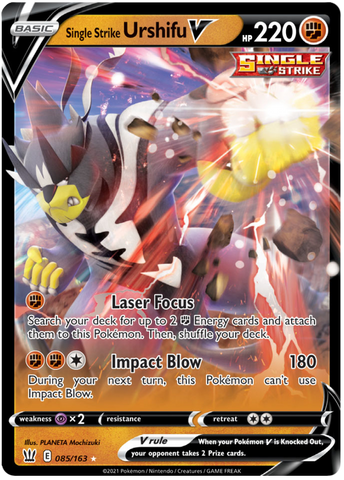 Pokemon | Single Strike Urshifu V (085/163) [Sword & Shield: Battle Styles] | The Nerd Merchant