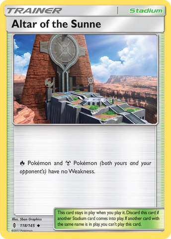 Pokemon | Altar of the Sunne (118/145) [Sun & Moon: Guardians Rising] | The Nerd Merchant