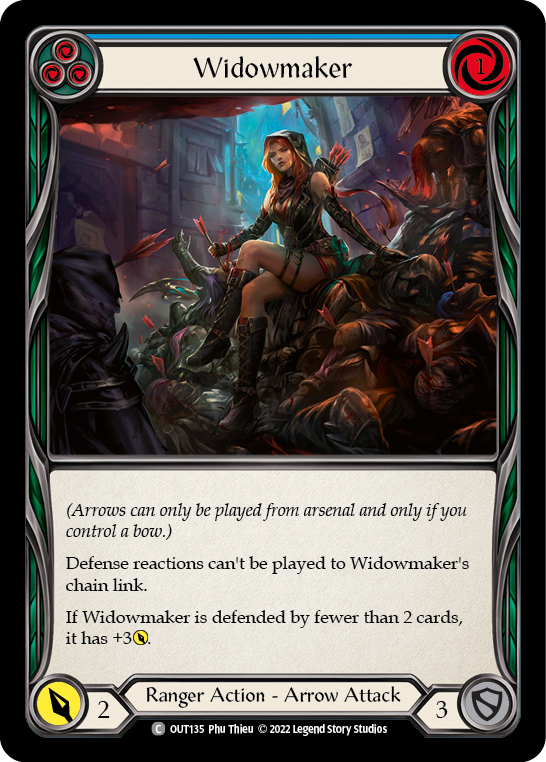 Flesh and Blood TCG | Widowmaker (Blue) [OUT135] (Outsiders) | The Nerd Merchant