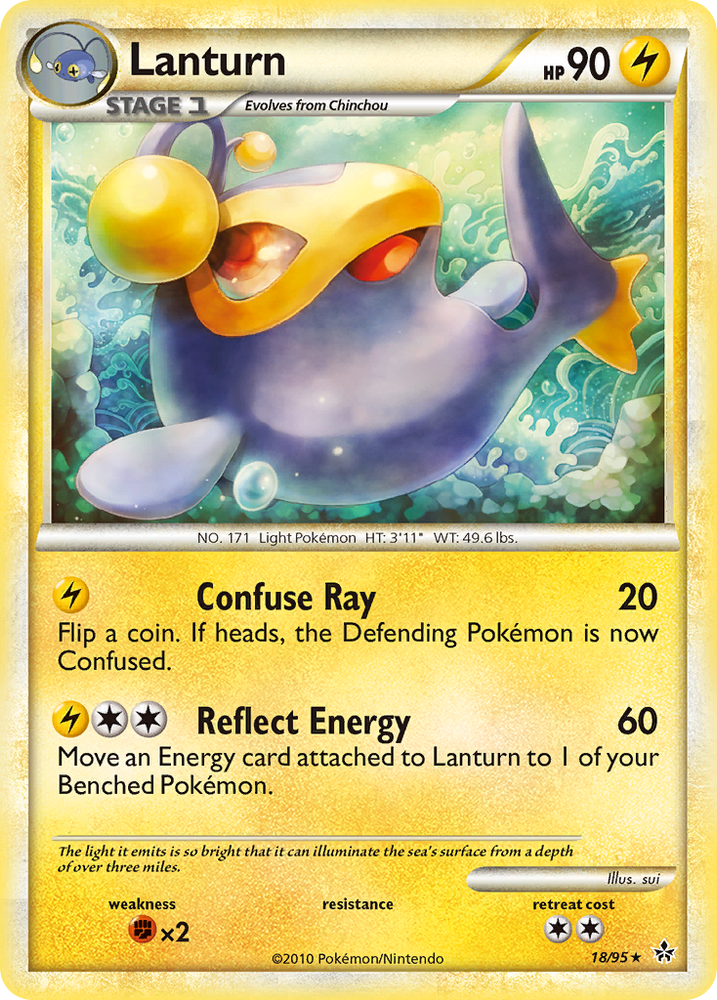 Pokemon | Lanturn (18/95) [HeartGold & SoulSilver: Unleashed] | The Nerd Merchant