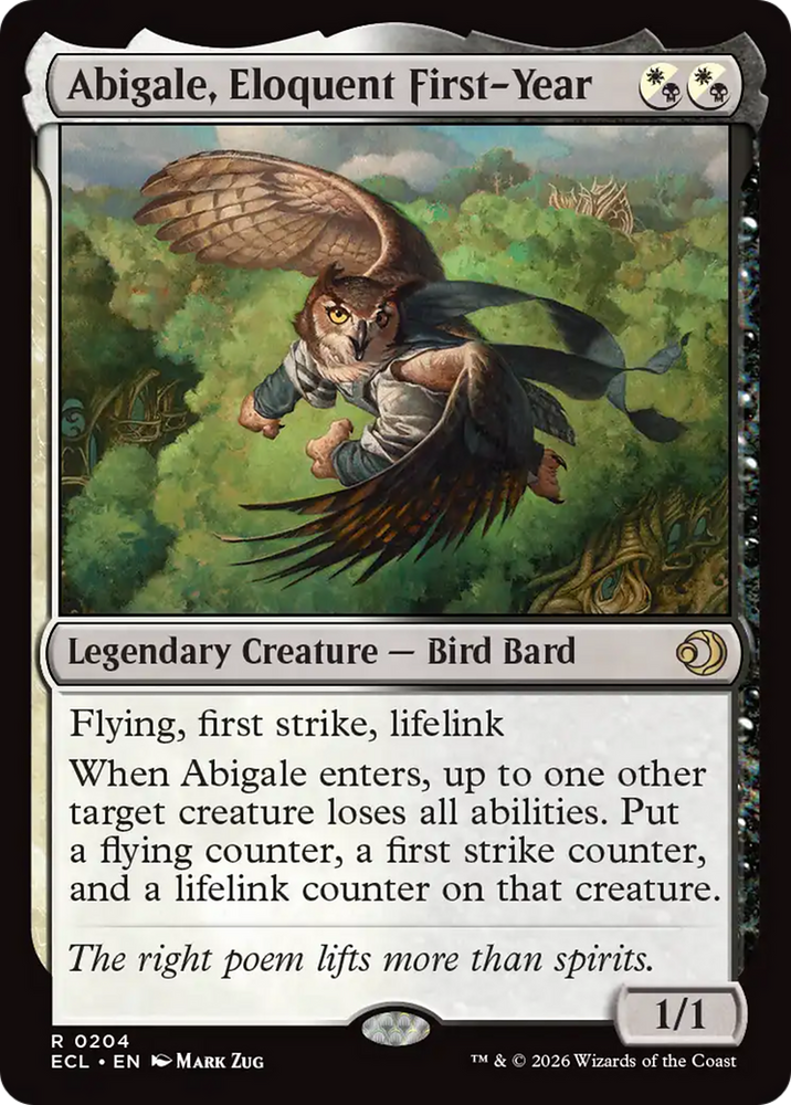 Abigale, Eloquent First-Year [Lorwyn Eclipsed]