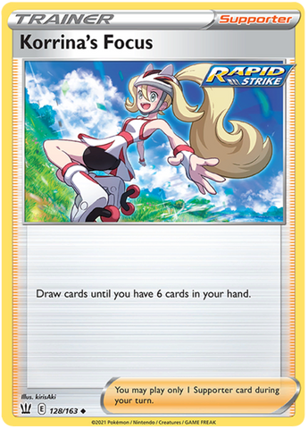 Pokemon | Korrina's Focus (128/163) [Sword & Shield: Battle Styles] | The Nerd Merchant