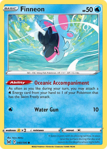 Pokemon | Finneon (040/196) [Sword & Shield: Lost Origin] | The Nerd Merchant