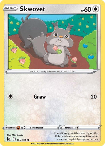 Pokemon | Skwovet (150/196) [Sword & Shield: Lost Origin] | The Nerd Merchant