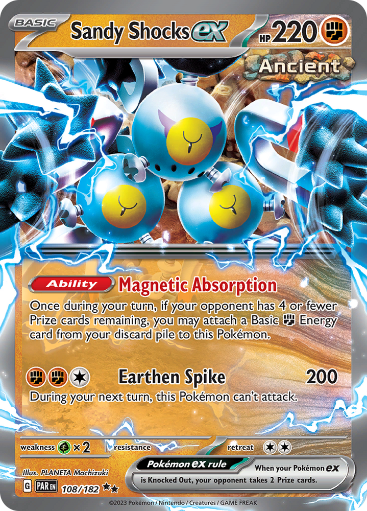 Pokemon | Sandy Shocks ex (108/182) [Scarlet & Violet: Paradox Rift] | The Nerd Merchant