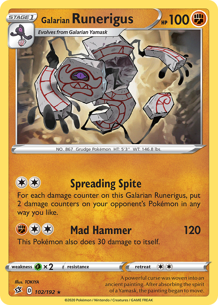 Pokemon | Galarian Runerigus (102/192) [Sword & Shield: Rebel Clash] | The Nerd Merchant
