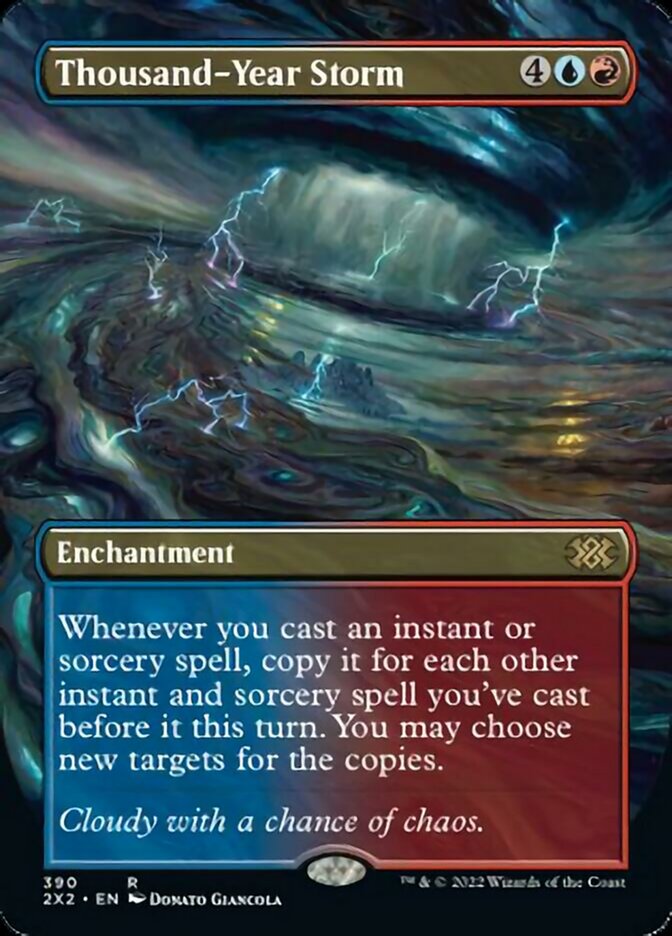 Magic | Thousand-Year Storm (Borderless Alternate Art) [Double Masters 2022] | The Nerd Merchant