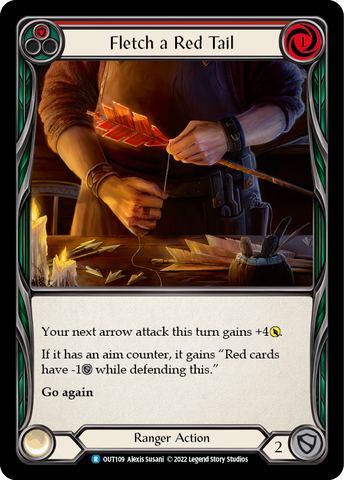 Flesh and Blood TCG | Fletch a Red Tail (Red) [OUT109] (Outsiders) | The Nerd Merchant