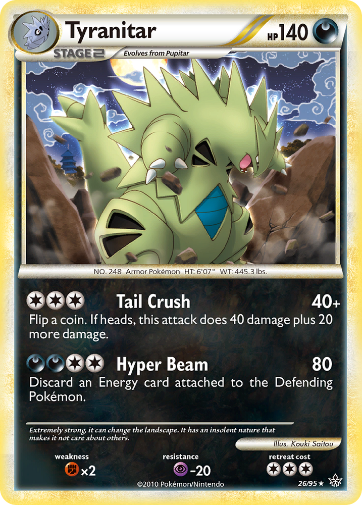 Pokemon | Tyranitar (26/95) [HeartGold & SoulSilver: Unleashed] | The Nerd Merchant