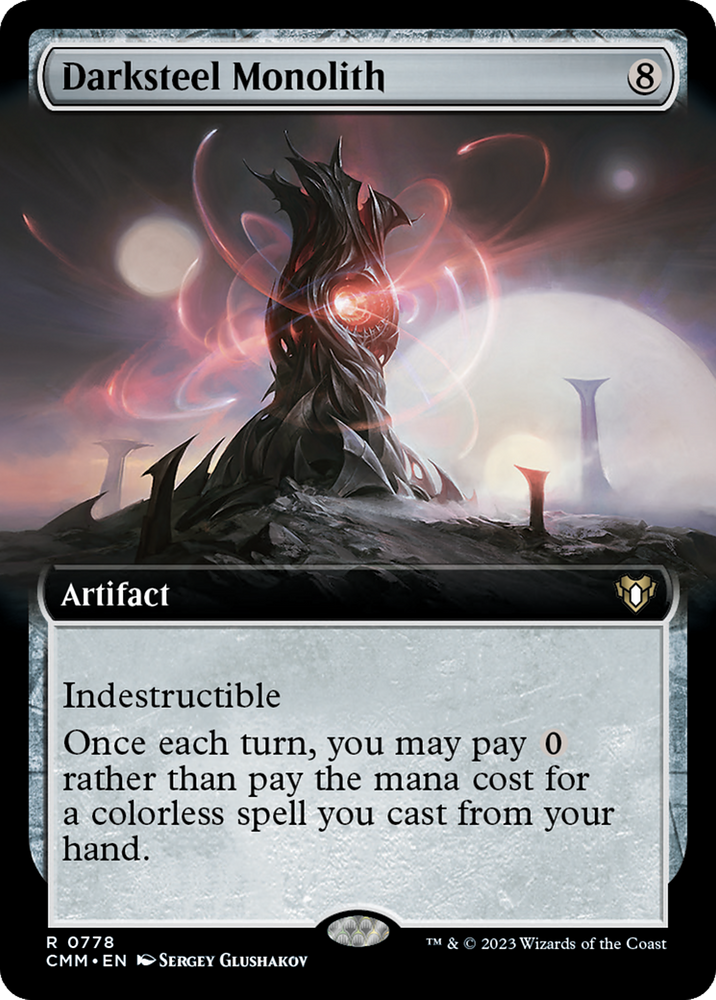 Magic | Darksteel Monolith (Extended Art) [Commander Masters] | The Nerd Merchant