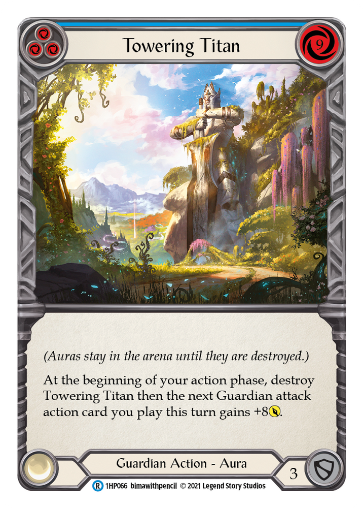 Flesh and Blood TCG | Towering Titan (Blue) [1HP066] (History Pack 1) | The Nerd Merchant