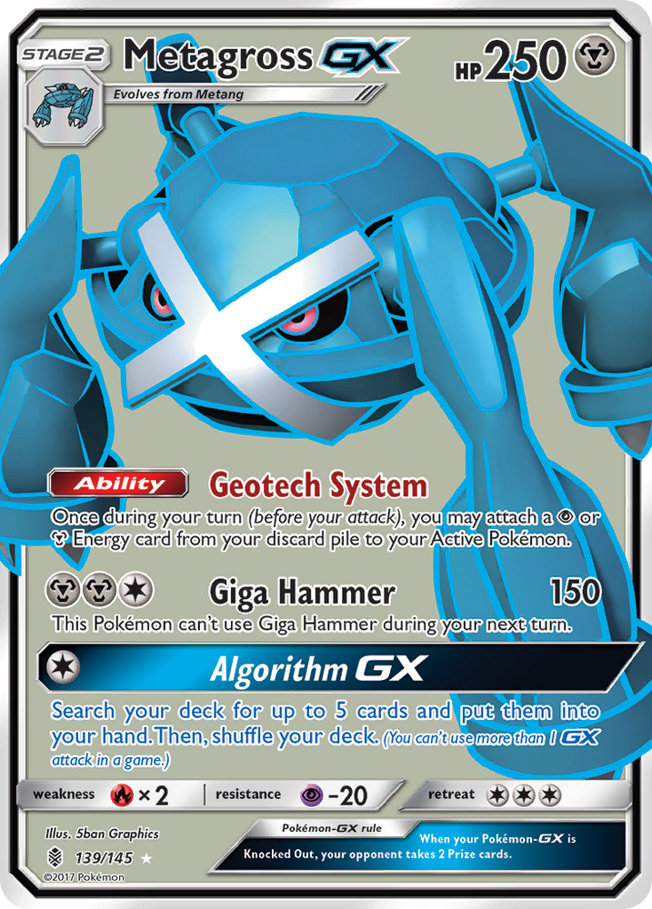 Pokemon | Metagross GX (139/145) [Sun & Moon: Guardians Rising] | The Nerd Merchant