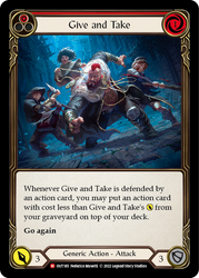 Flesh and Blood TCG | Give and Take [OUT185] (Outsiders)  Rainbow Foil | The Nerd Merchant