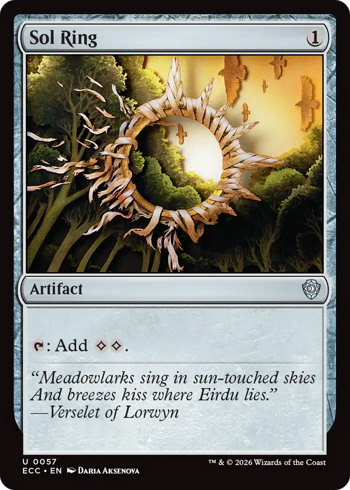 Magic | Sol Ring (0057) [Lorwyn Eclipsed Commander] | The Nerd Merchant