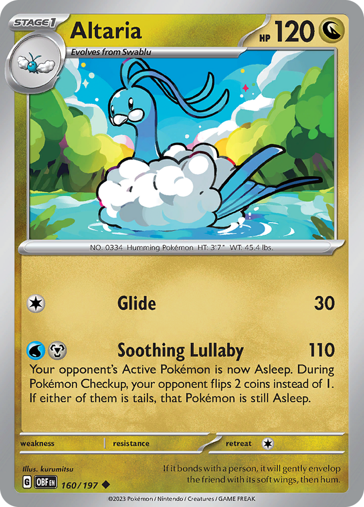 Pokemon | Altaria (160/197) [Scarlet & Violet: Obsidian Flames] | The Nerd Merchant