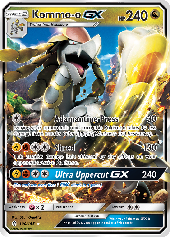 Pokemon | Kommo-o GX (100/145) [Sun & Moon: Guardians Rising] | The Nerd Merchant