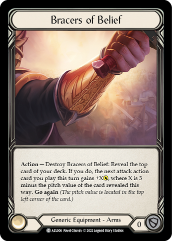 Flesh and Blood TCG | Bracers of Belief [AZL006] (Outsiders Azalea Blitz Deck) | The Nerd Merchant