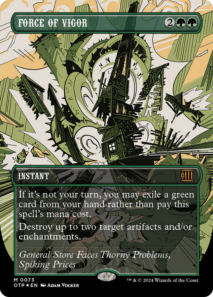 Force of Vigor (Textured Foil) [Outlaws of Thunder Junction: Breaking News]