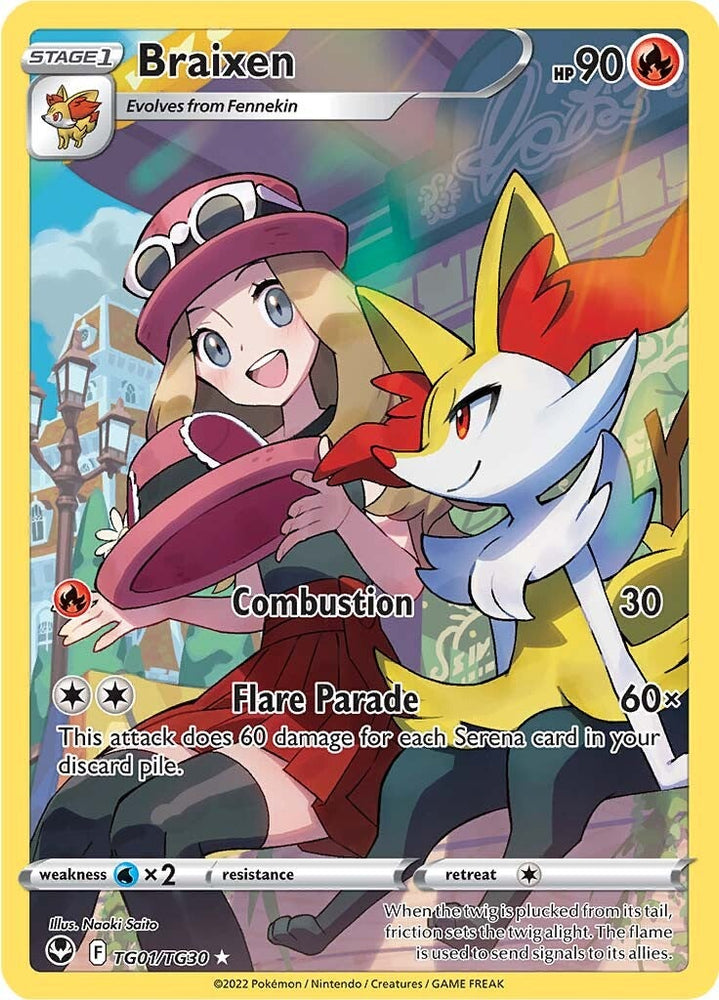 Pokemon | Braixen (TG01/TG30) [Sword & Shield: Silver Tempest] | The Nerd Merchant