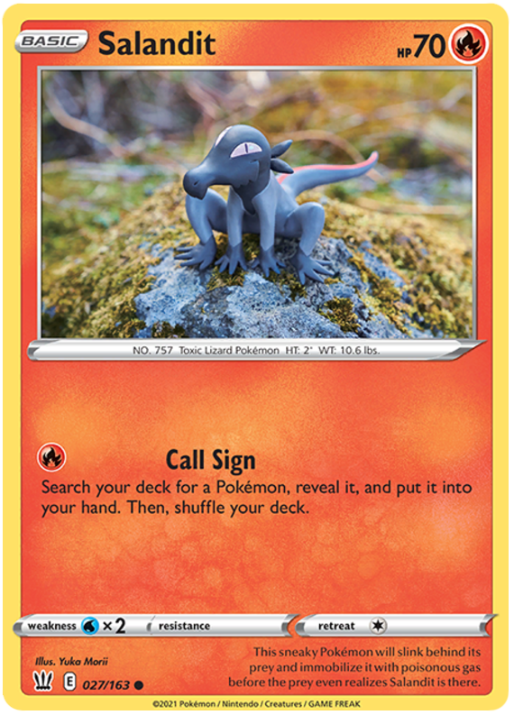 Pokemon | Salandit (027/163) [Sword & Shield: Battle Styles] | The Nerd Merchant
