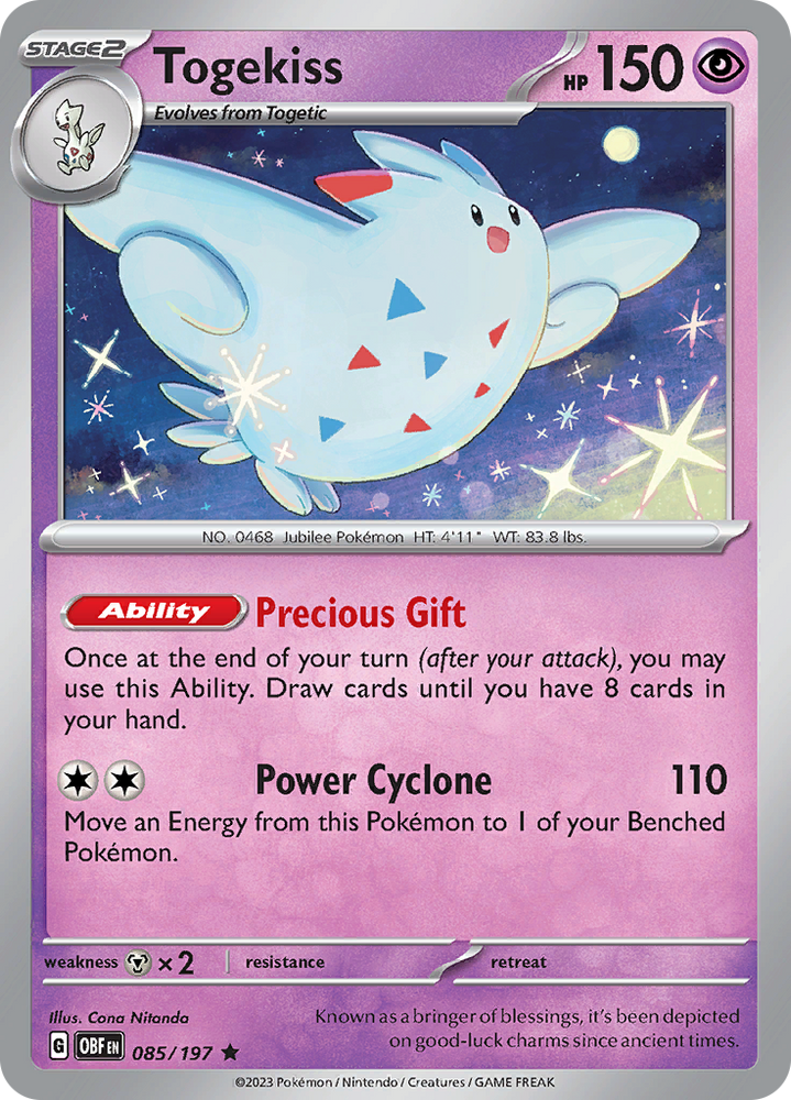 Pokemon | Togekiss (085/197) [Scarlet & Violet: Obsidian Flames] | The Nerd Merchant