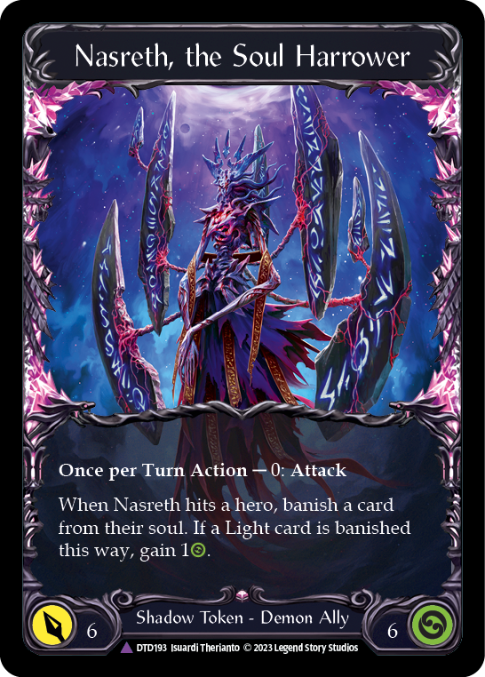 Flesh and Blood TCG | Nasreth, the Soul Harrower (Marvel) [DTD193-CF] (Dusk Till Dawn)  Cold Foil | The Nerd Merchant