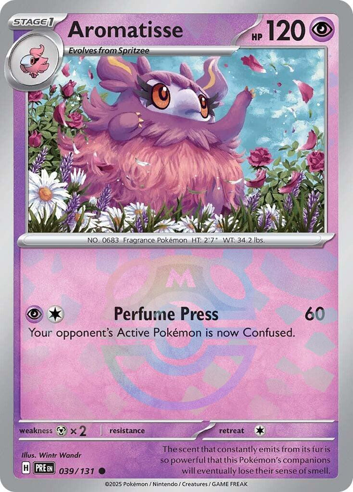 Pokemon | Aromatisse (039/131) (Master Ball Pattern) [Scarlet & Violet: Prismatic Evolutions] | The Nerd Merchant