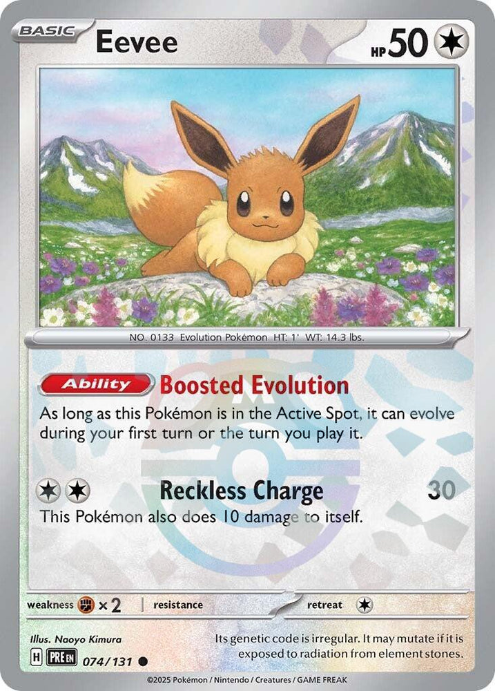 Pokemon | Eevee (074/131) (Master Ball Pattern) [Scarlet & Violet: Prismatic Evolutions] | The Nerd Merchant