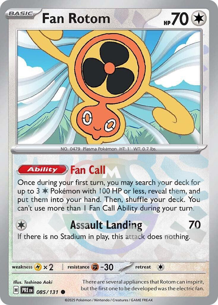 Pokemon | Fan Rotom (085/131) (Master Ball Pattern) [Scarlet & Violet: Prismatic Evolutions] | The Nerd Merchant