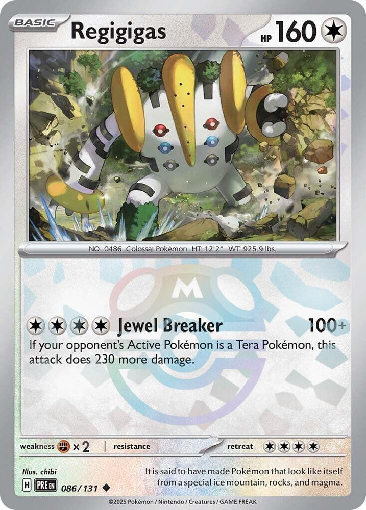 Pokemon | Regigigas (086/131) (Master Ball Pattern) [Scarlet & Violet: Prismatic Evolutions] | The Nerd Merchant