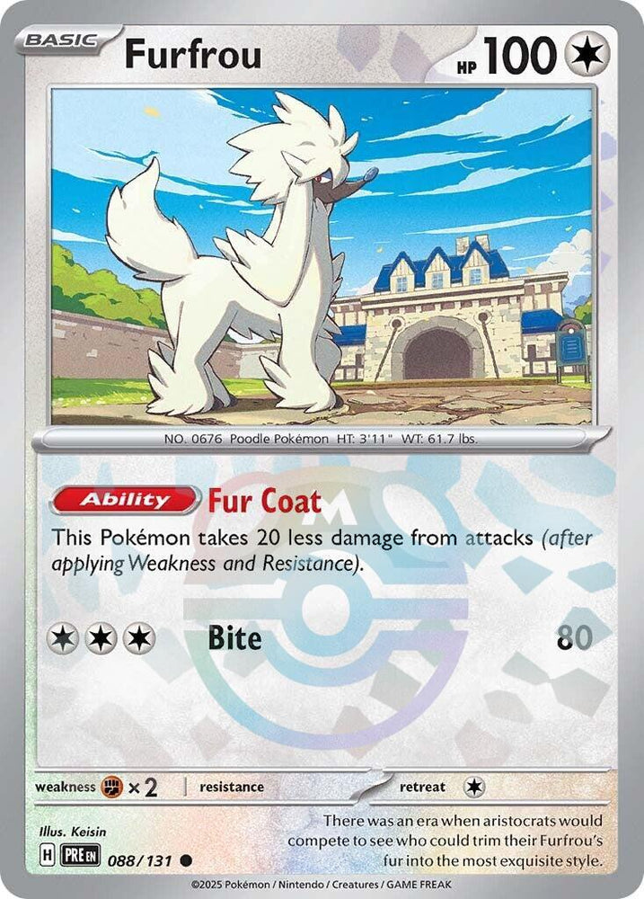 Pokemon | Furfrou (088/131) (Master Ball Pattern) [Scarlet & Violet: Prismatic Evolutions] | The Nerd Merchant