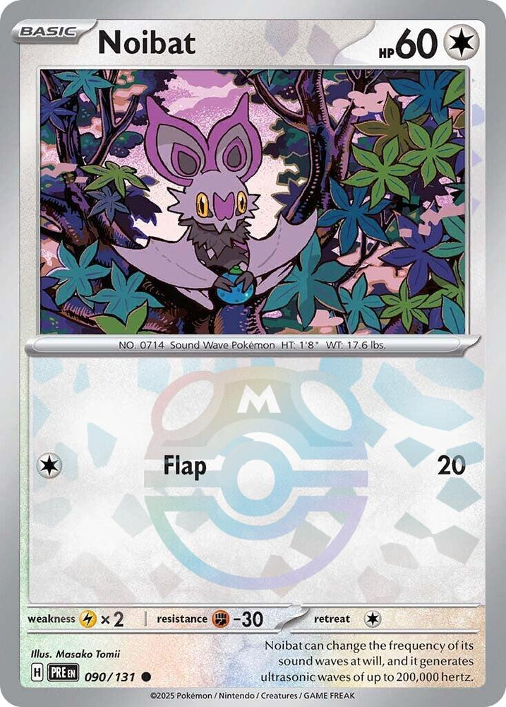 Pokemon | Noibat (090/131) (Master Ball Pattern) [Scarlet & Violet: Prismatic Evolutions] | The Nerd Merchant