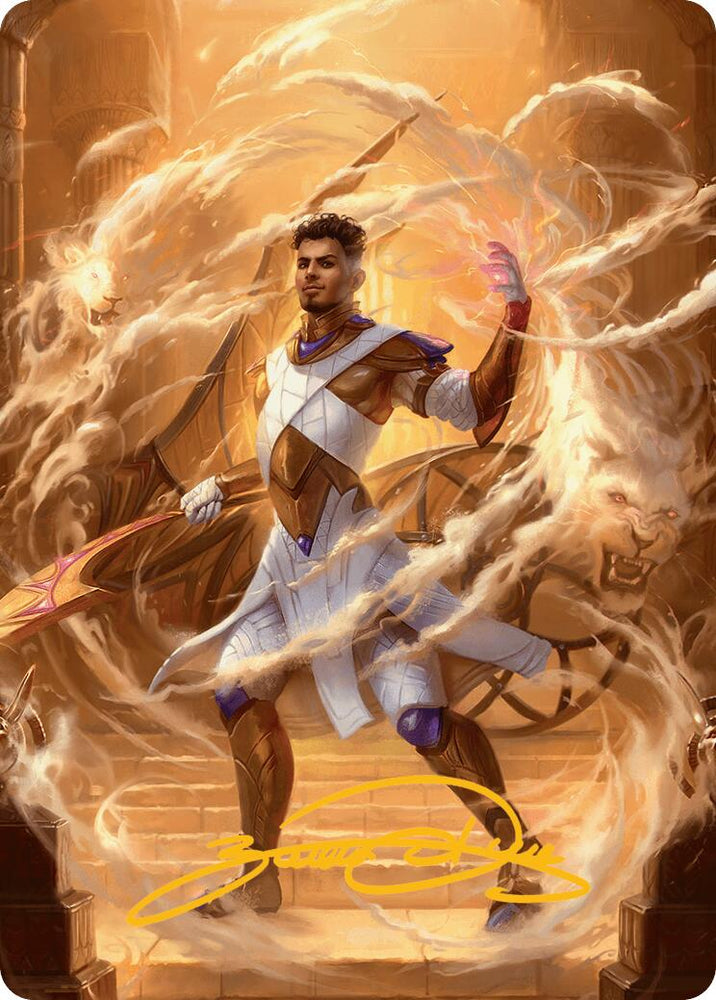 Magic | Basri, Tomorrow's Champion Art Card (Gold-Stamped Signature) [Aetherdrift Art Series] | The Nerd Merchant