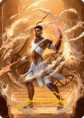 Magic | Basri, Tomorrow's Champion Art Card (Gold-Stamped Signature) [Aetherdrift Art Series] | The Nerd Merchant