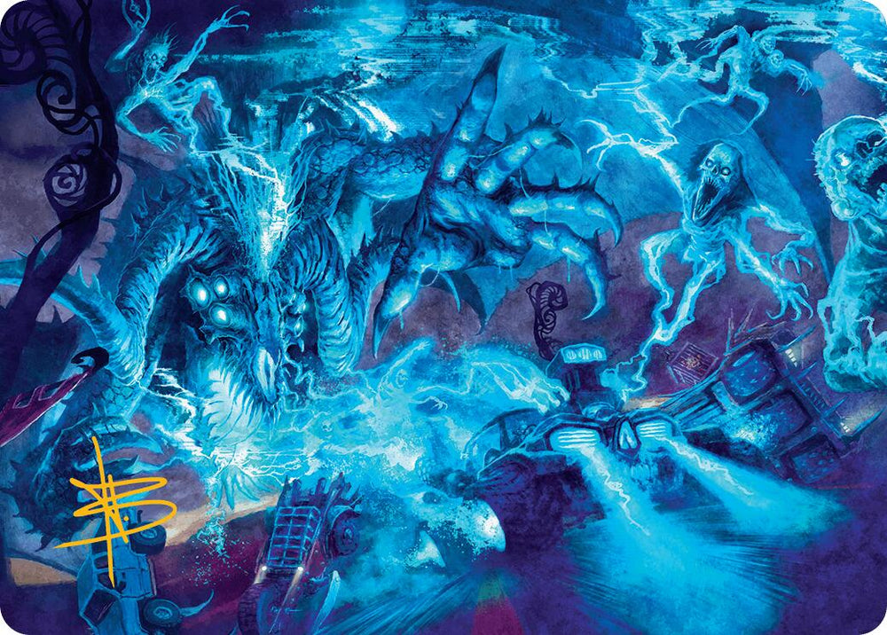 Magic | The Speed Demon Art Card (Gold-Stamped Signature) [Aetherdrift Art Series] | The Nerd Merchant