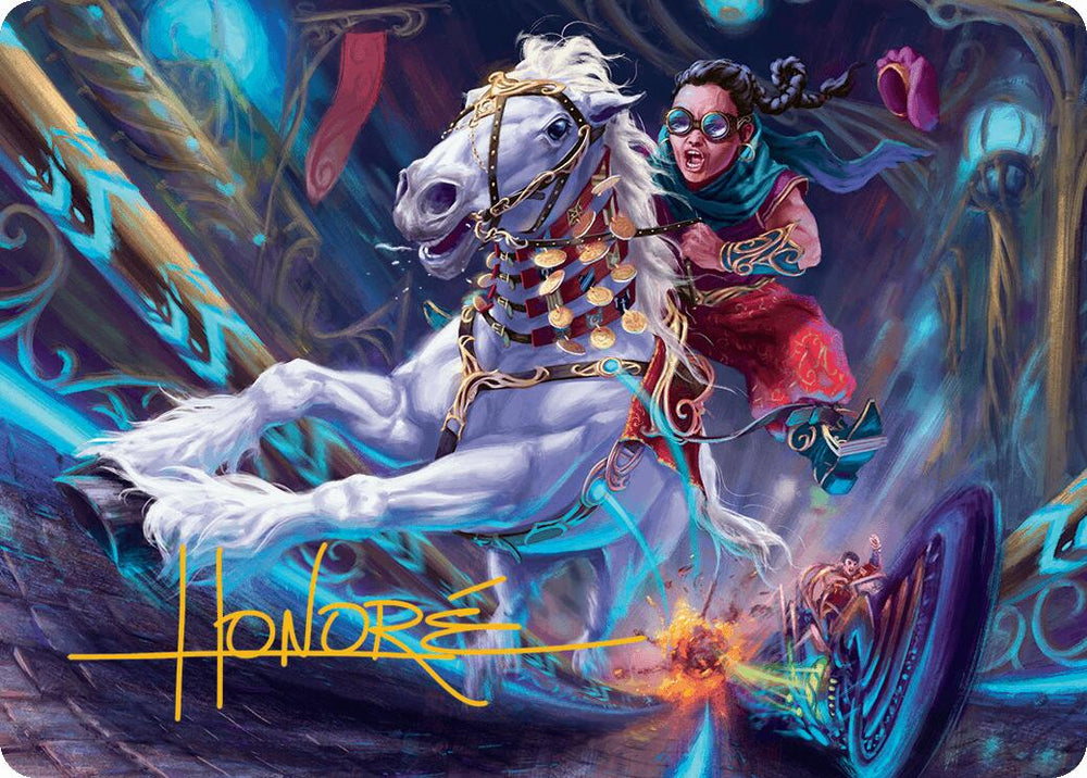 Magic | Gilded Ghoda Art Card (Gold-Stamped Signature) [Aetherdrift Art Series] | The Nerd Merchant