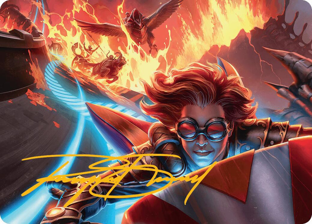 Magic | Outpace Oblivion Art Card (Gold-Stamped Signature) [Aetherdrift Art Series] | The Nerd Merchant