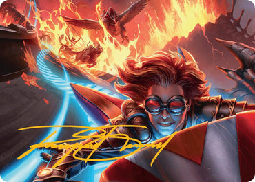 Magic | Outpace Oblivion Art Card (Gold-Stamped Signature) [Aetherdrift Art Series] | The Nerd Merchant