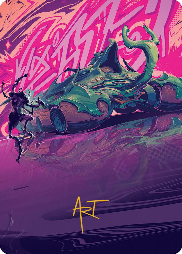 Magic | Earthrumbler Art Card (Gold-Stamped Signature) [Aetherdrift Art Series] | The Nerd Merchant