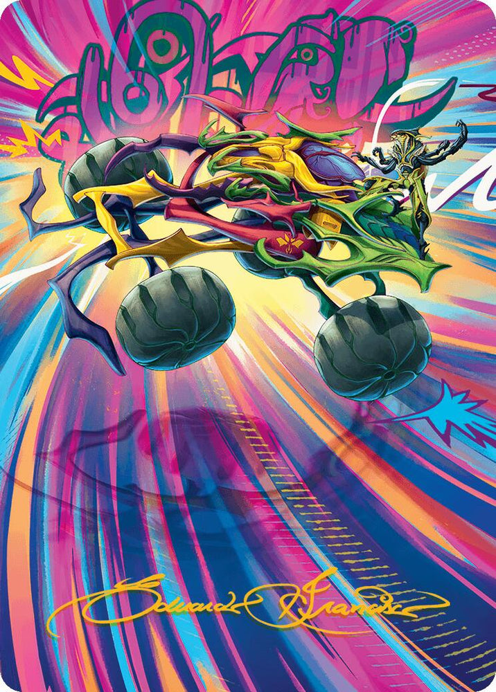 Magic | Thunderous Velocipede Art Card (Gold-Stamped Signature) [Aetherdrift Art Series] | The Nerd Merchant