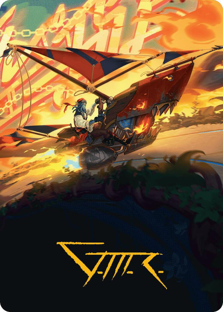 Magic | Boosted Sloop Art Card (Gold-Stamped Signature) [Aetherdrift Art Series] | The Nerd Merchant
