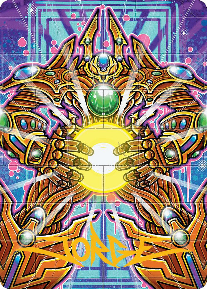 Magic | Brightglass Gearhulk Art Card (Gold-Stamped Signature) [Aetherdrift Art Series] | The Nerd Merchant