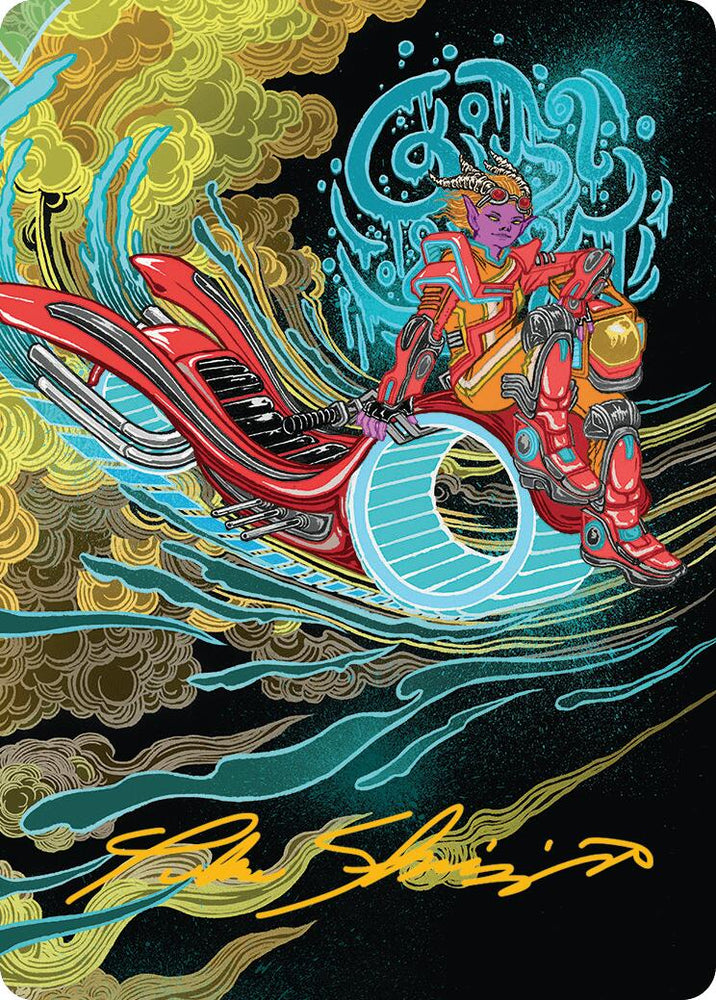 Magic | Cloudspire Skycycle Art Card (Gold-Stamped Signature) [Aetherdrift Art Series] | The Nerd Merchant