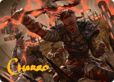 Magic | Far Fortune, End Boss Art Card (11/54) (Gold-Stamped Signature) [Aetherdrift Art Series] | The Nerd Merchant