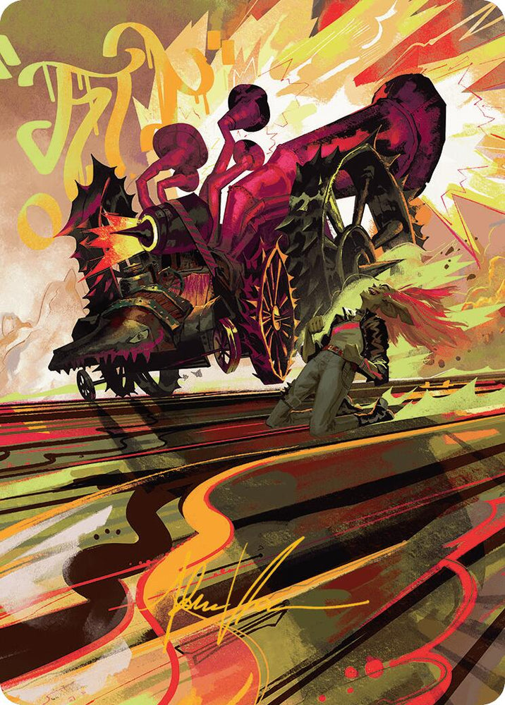 Magic | Rocketeer Boostbuggy Art Card (Gold-Stamped Signature) [Aetherdrift Art Series] | The Nerd Merchant
