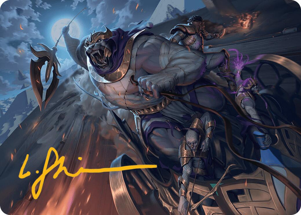 Magic | Zahur, Glory's Past Art Card (Gold-Stamped Signature) [Aetherdrift Art Series] | The Nerd Merchant