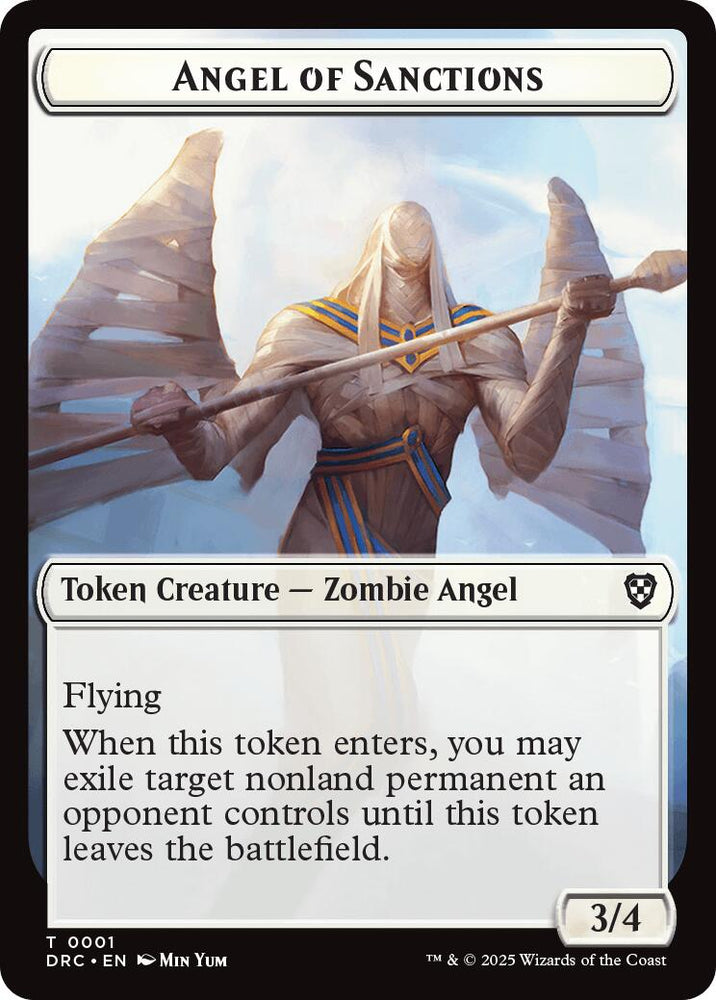 Magic | Angel of Sanctions // Vizier of Many Faces Double-Sided Token [Aetherdrift Commander] | The Nerd Merchant