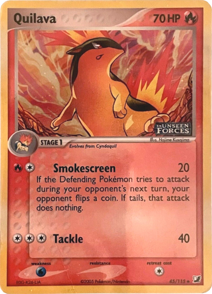 Pokemon | Quilava (45/115) (Stamped) [EX: Unseen Forces] | The Nerd Merchant