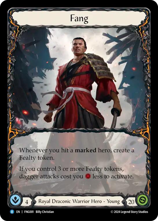 Flesh and Blood TCG | Fang [FNG001] (The Hunted Fang Blitz Deck)  Rainbow Foil | The Nerd Merchant